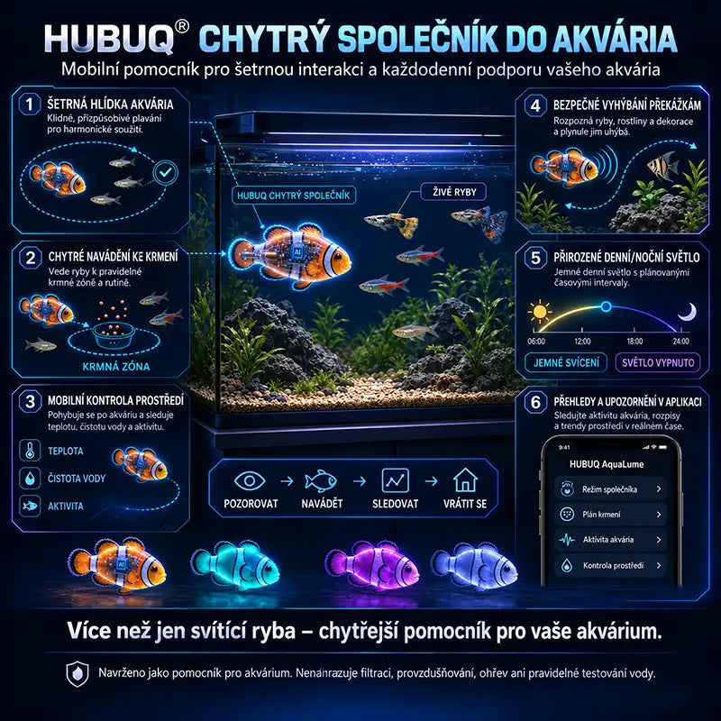 HUBUQ® svítící elektronická rybička