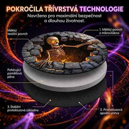 3D kulatý halloweenský koberec se strašidelným vírem
