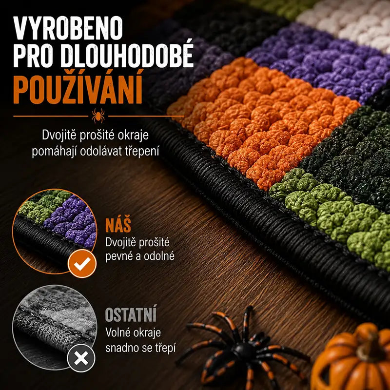 3D kulatý halloweenský koberec se strašidelným vírem
