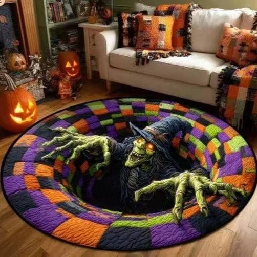 3D kulatý halloweenský koberec se strašidelným vírem – obrázek 20