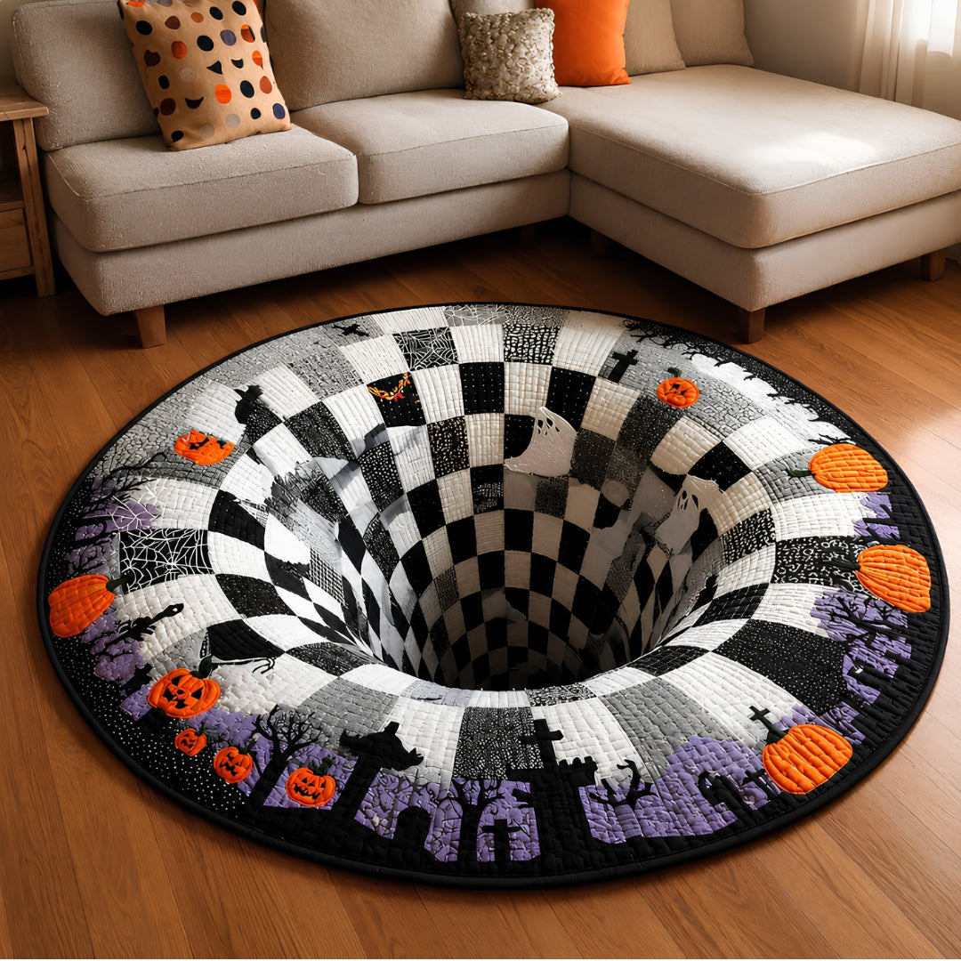 3D kulatý halloweenský koberec se strašidelným vírem – obrázek 12