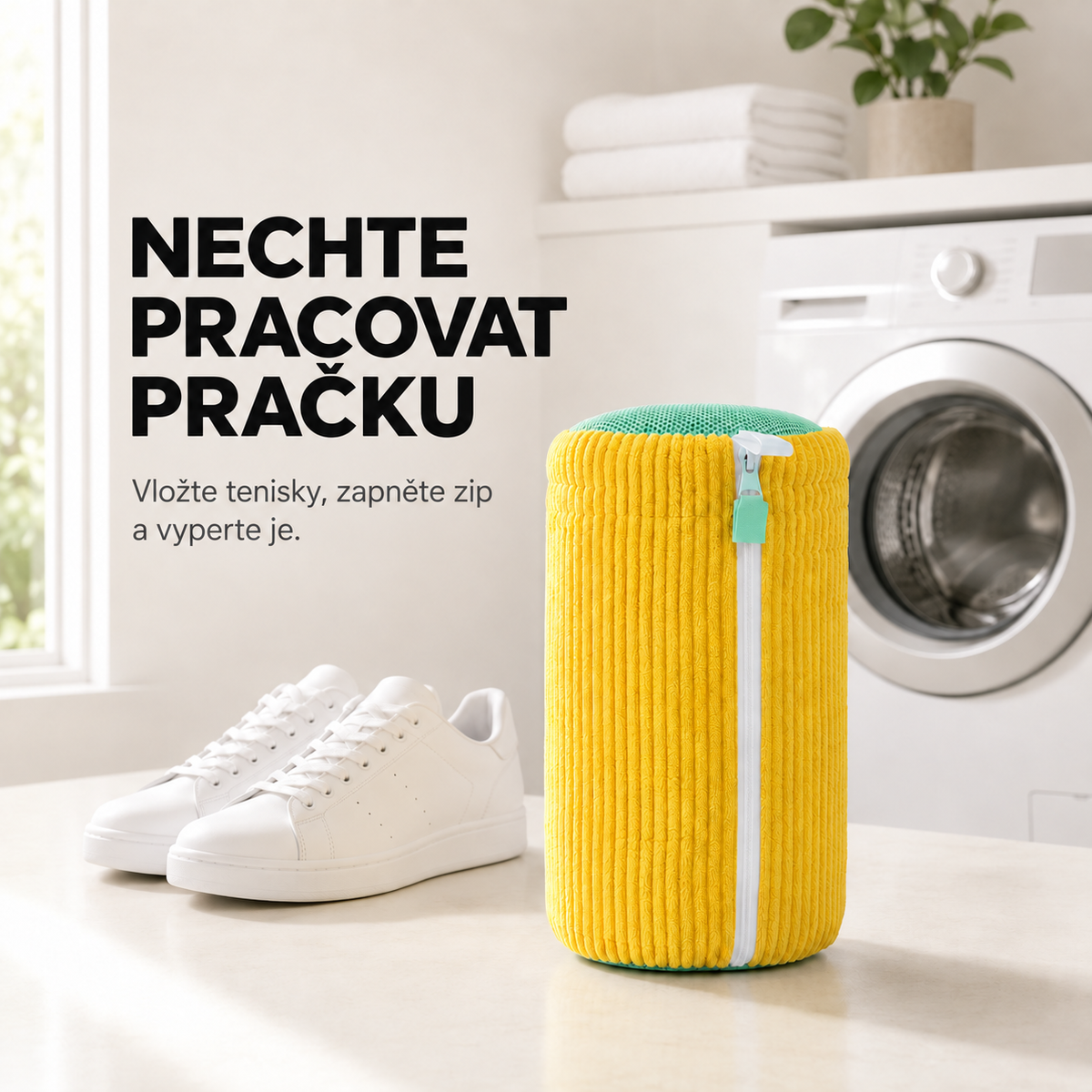 Prací vak na boty u pračky – snadné použití