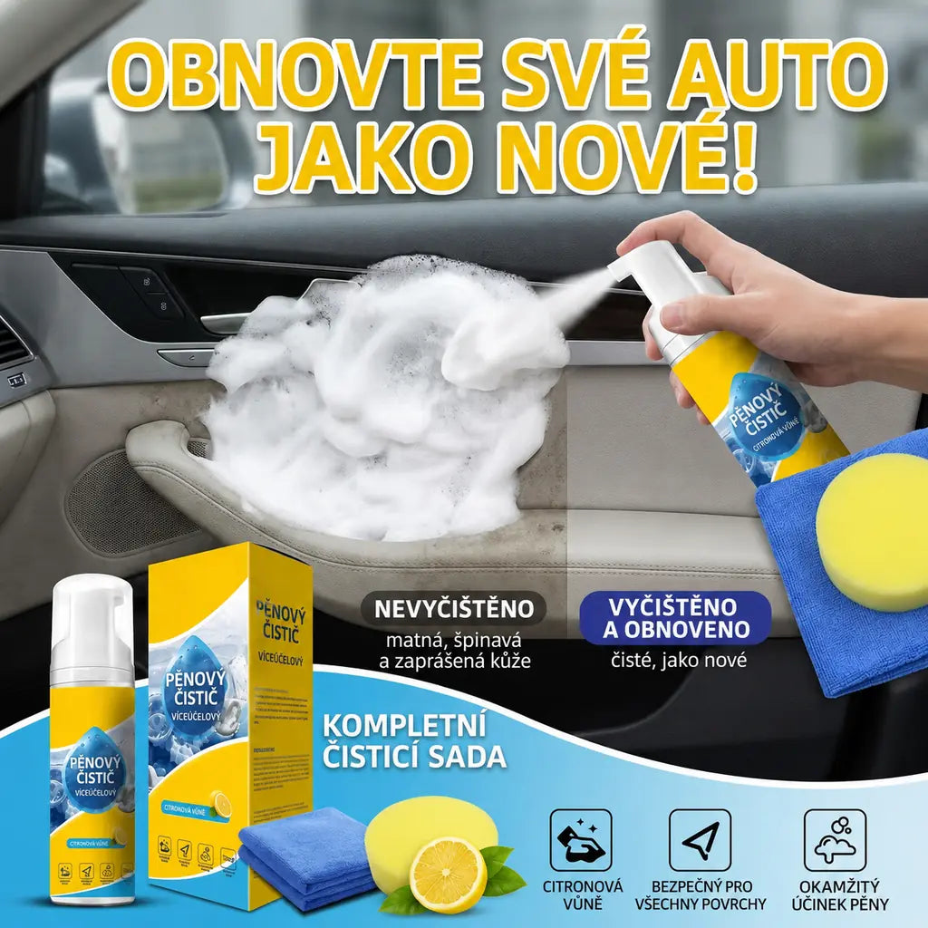 🫧 POSLEDNÍ DEN SLEVA 80 % 💦 Víceenzymový pěnový čistič 4 v 1