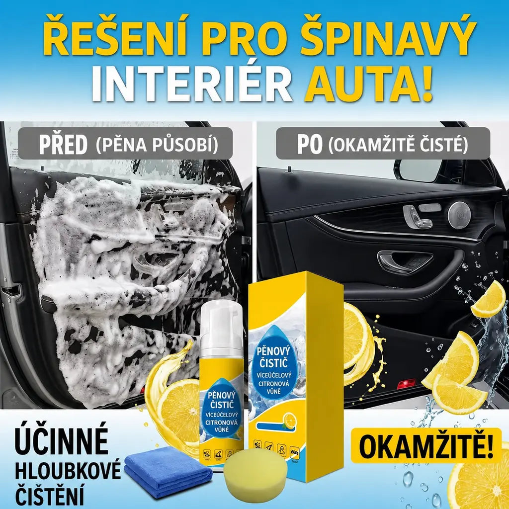 🫧 POSLEDNÍ DEN SLEVA 80 % 💦 Víceenzymový pěnový čistič 4 v 1