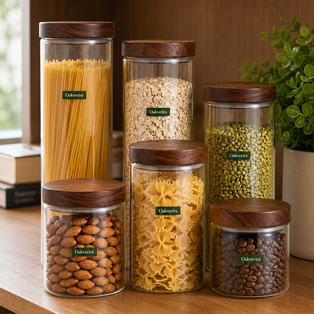 Oakverira Pantry Glass Storage Set