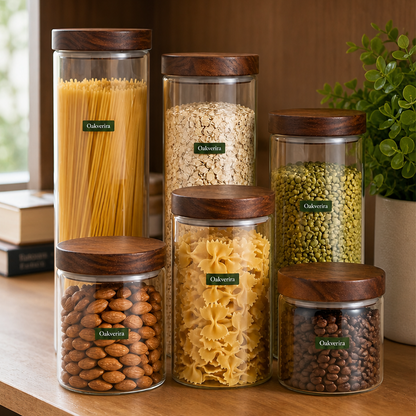 Oakverira Pantry Glass Storage Set