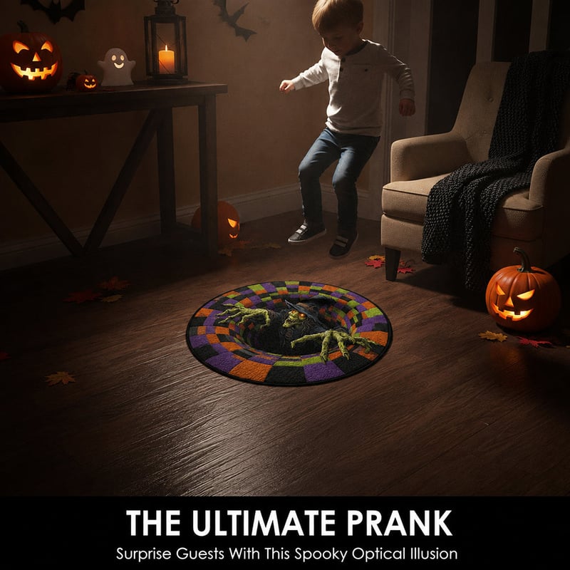 3D kulatý halloweenský koberec se strašidelným vírem – obrázek 48