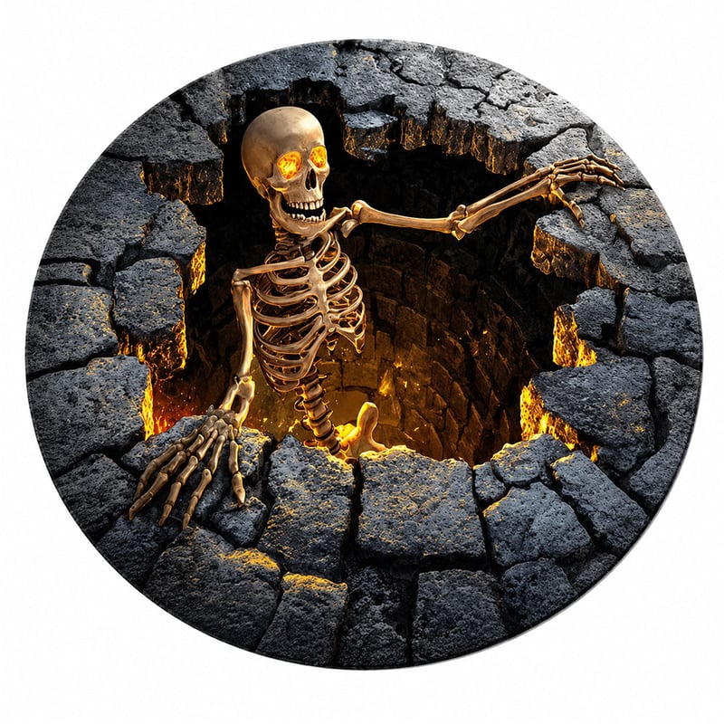 3D kulatý halloweenský koberec se strašidelným vírem – obrázek 51