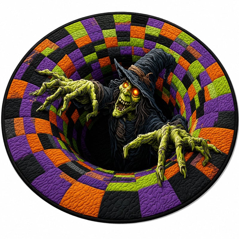 3D kulatý halloweenský koberec se strašidelným vírem – obrázek 52